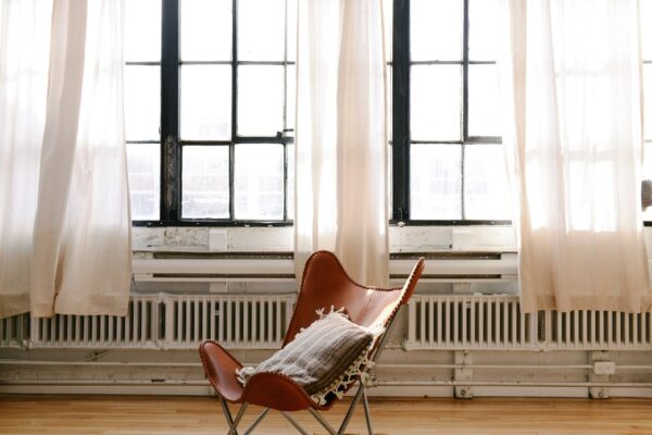 Leather-Clad Leisure Chair